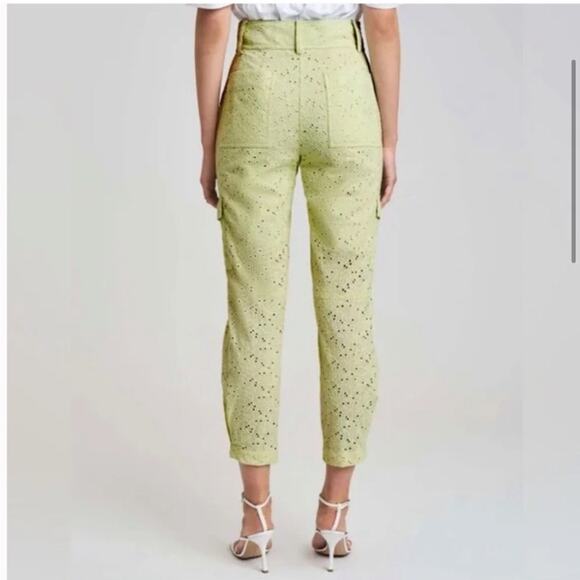 NWOT 10 Crosby Derek Lam White Eyelet Cargo Pant Capris - Picture 3 of 7